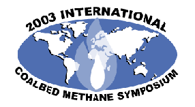 2003 International
Coalbed Methane Symposium, Alabama, USA